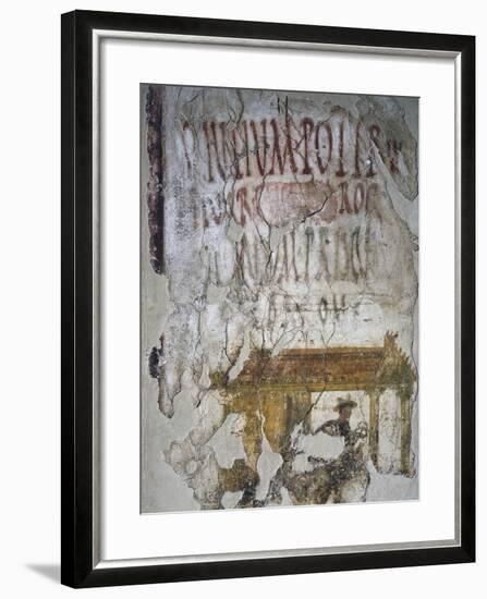 Mural with Depicting Mercury and Electoral Inscriptions-null-Framed Giclee Print