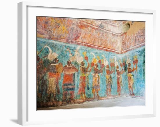 Murals at Bonampak Mayan Ruins, Chiapas State, Mexico, North America-Christian Kober-Framed Photographic Print