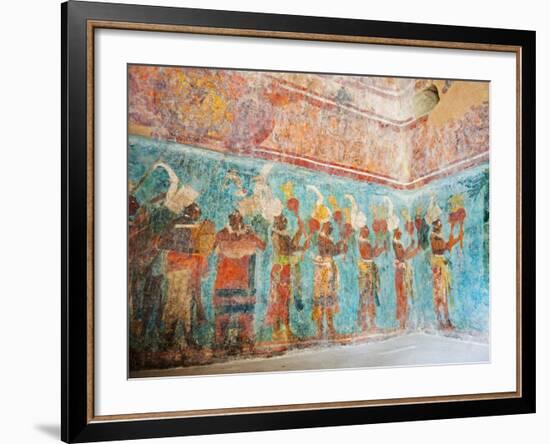 Murals at Bonampak Mayan Ruins, Chiapas State, Mexico, North America-Christian Kober-Framed Photographic Print