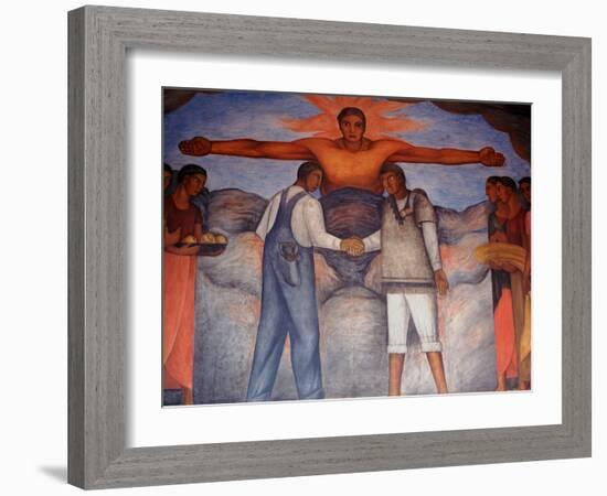 Murals by Diego Rivera, Secretary of Public Education, Mexico-Russell Gordon-Framed Premium Photographic Print