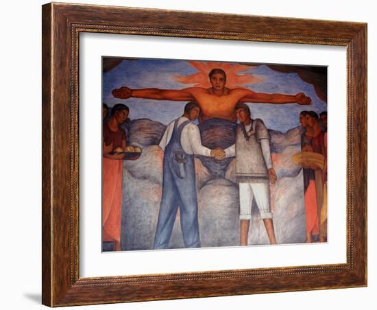 Murals by Diego Rivera, Secretary of Public Education, Mexico-Russell Gordon-Framed Premium Photographic Print