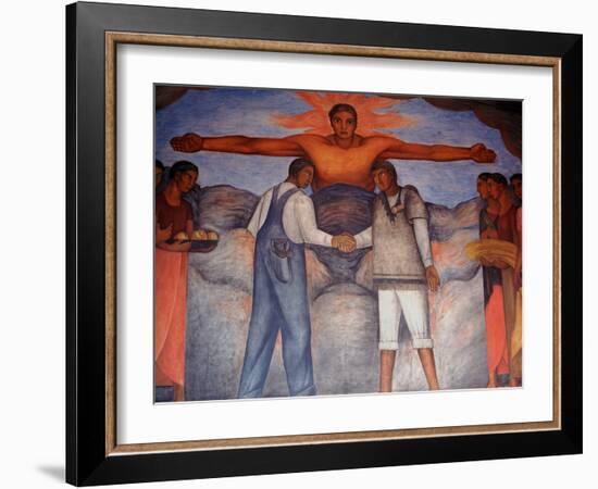 Murals by Diego Rivera, Secretary of Public Education, Mexico-Russell Gordon-Framed Premium Photographic Print