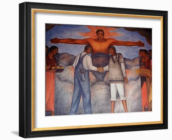 Murals by Diego Rivera, Secretary of Public Education, Mexico-Russell Gordon-Framed Premium Photographic Print