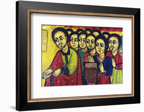 Murals in 16th Century Christian Monastery and Church of Azuwa Maryam, Zege Peninsula, Ethiopia-Simon Montgomery-Framed Photographic Print