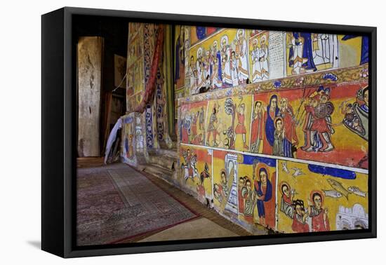 Murals in Christian Monastery and Church of Azuwa Maryam, Zege Peninsula, Lake Tana, Ethiopia-Simon Montgomery-Framed Premier Image Canvas