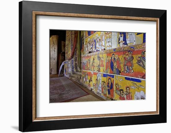 Murals in Christian Monastery and Church of Azuwa Maryam, Zege Peninsula, Lake Tana, Ethiopia-Simon Montgomery-Framed Photographic Print