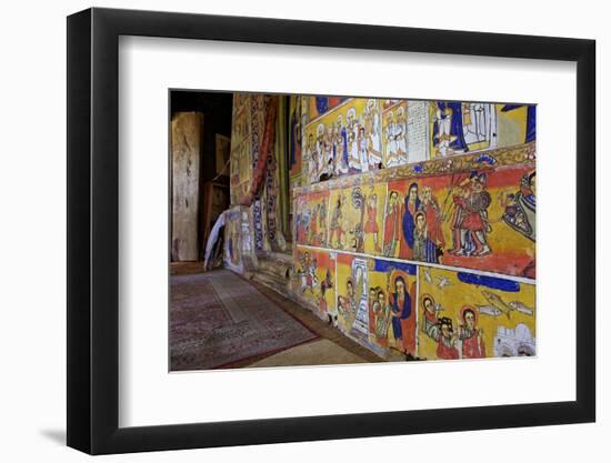 Murals in Christian Monastery and Church of Azuwa Maryam, Zege Peninsula, Lake Tana, Ethiopia-Simon Montgomery-Framed Photographic Print