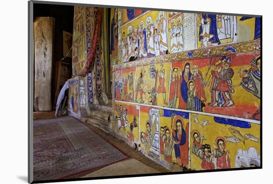 Murals in Christian Monastery and Church of Azuwa Maryam, Zege Peninsula, Lake Tana, Ethiopia-Simon Montgomery-Mounted Photographic Print