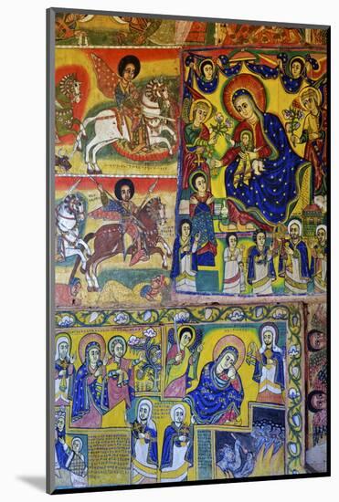 Murals in Christian Monastery and Church of Azuwa Maryam, Zege Peninsula, Lake Tana, Ethiopia-Simon Montgomery-Mounted Photographic Print