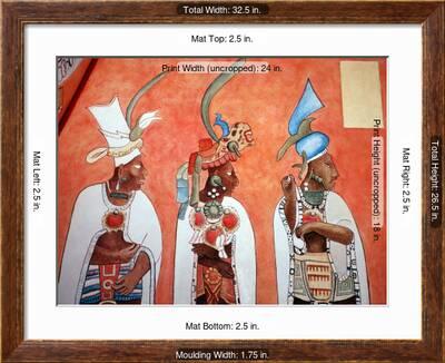 Murals In Mayan Temple Bonampak Museum Of Mexican History