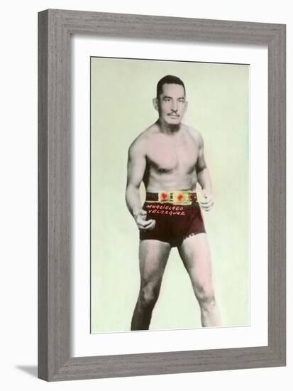 Murcielago, The Bat, Velasquez, Mexican Wrestler-null-Framed Art Print