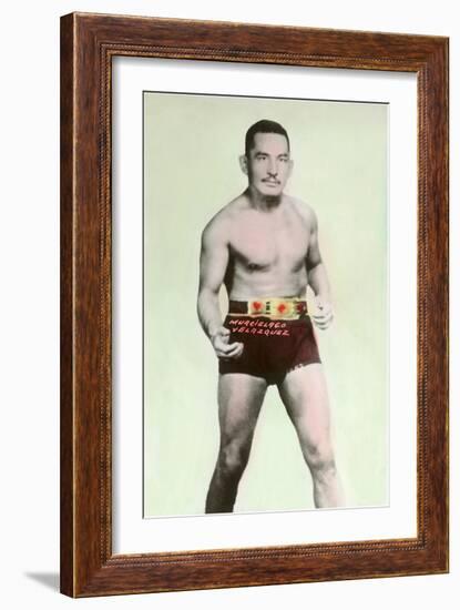 Murcielago, The Bat, Velasquez, Mexican Wrestler-null-Framed Art Print