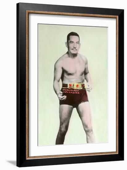 Murcielago, The Bat, Velasquez, Mexican Wrestler-null-Framed Art Print