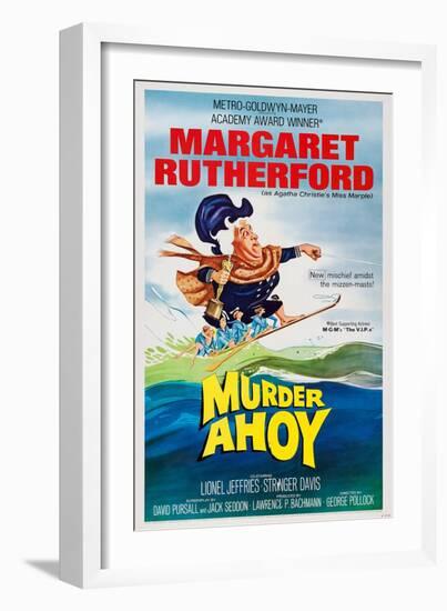 Murder Ahoy, Margaret Rutherford, 1964-null-Framed Art Print