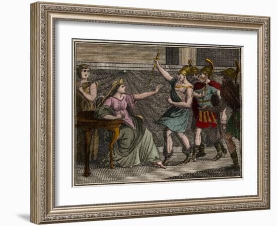 Murder of Olympias (mother of Alexander Great)-French School-Framed Giclee Print