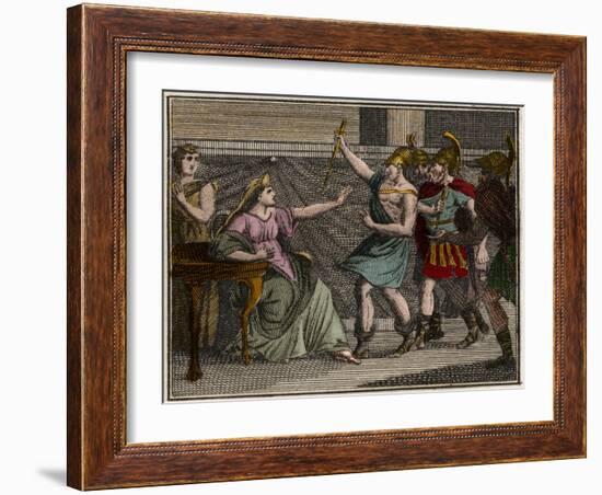 Murder of Olympias (mother of Alexander Great)-French School-Framed Giclee Print