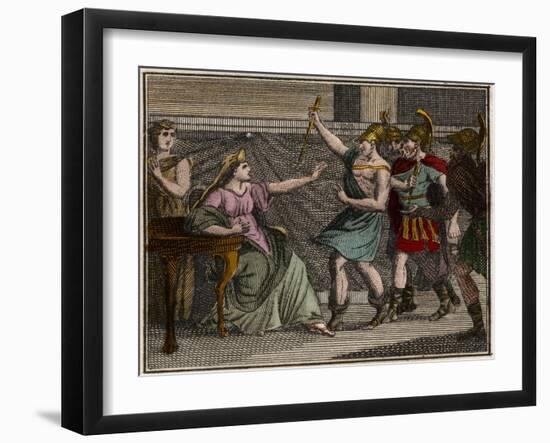 Murder of Olympias (mother of Alexander Great)-French School-Framed Giclee Print