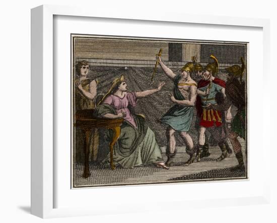 Murder of Olympias (mother of Alexander Great)-French School-Framed Giclee Print