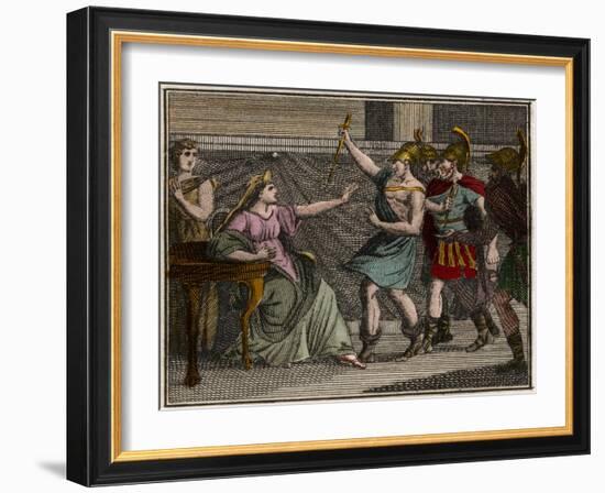 Murder of Olympias (mother of Alexander Great)-French School-Framed Giclee Print