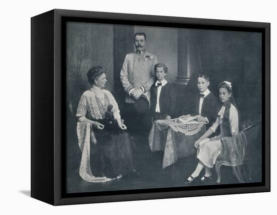 Murdered Archduke Francis Ferdinand with his wife and children, c1910-Unknown-Framed Premier Image Canvas