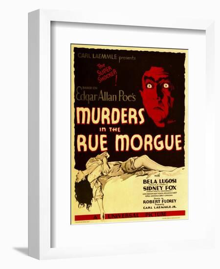 Murders in the Rue Morgue, Bela Lugosi on Window Card, 1932--Framed Art Print