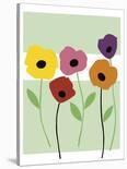 Perky Poppies-Muriel Verger-Stretched Canvas