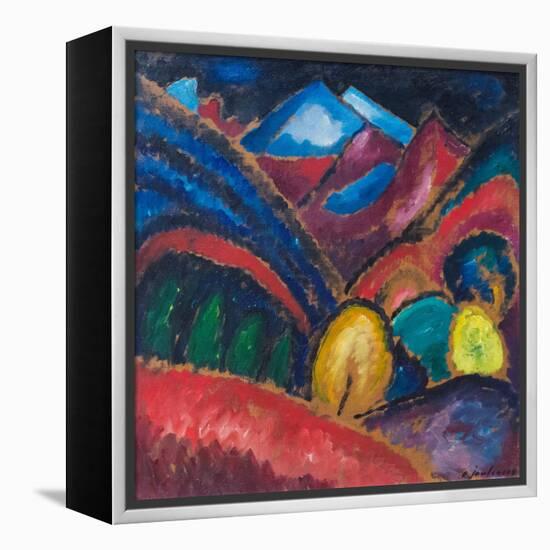 Murnau, 1910 (Oil on Card)-Alexej Von Jawlensky-Framed Premier Image Canvas