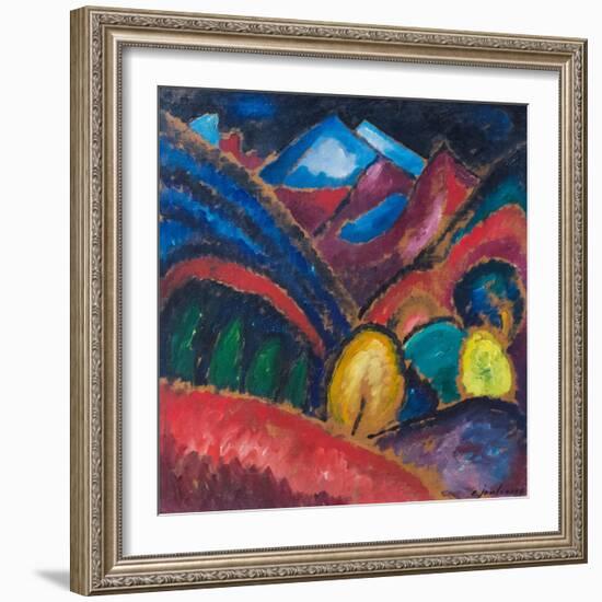 Murnau, 1910 (Oil on Card)-Alexej Von Jawlensky-Framed Giclee Print