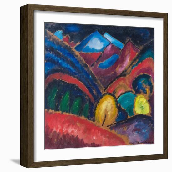 Murnau, 1910 (Oil on Card)-Alexej Von Jawlensky-Framed Giclee Print