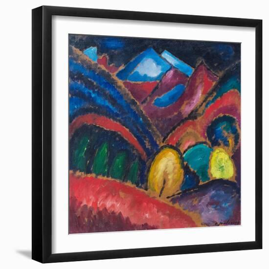 Murnau, 1910 (Oil on Card)-Alexej Von Jawlensky-Framed Giclee Print