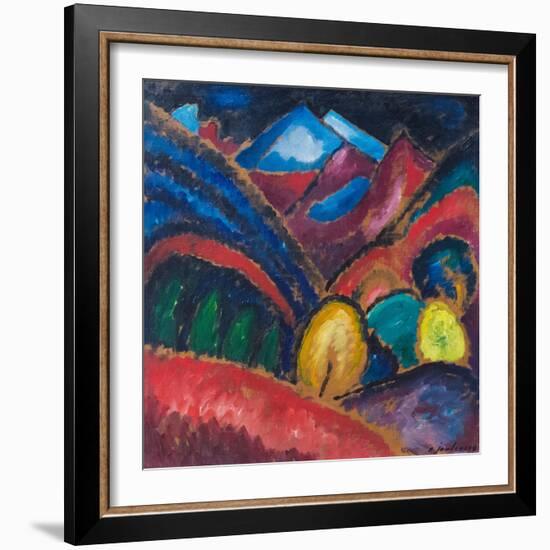 Murnau, 1910 (Oil on Card)-Alexej Von Jawlensky-Framed Giclee Print