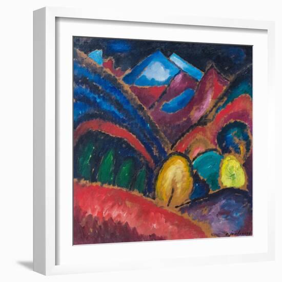 Murnau, 1910 (Oil on Card)-Alexej Von Jawlensky-Framed Giclee Print