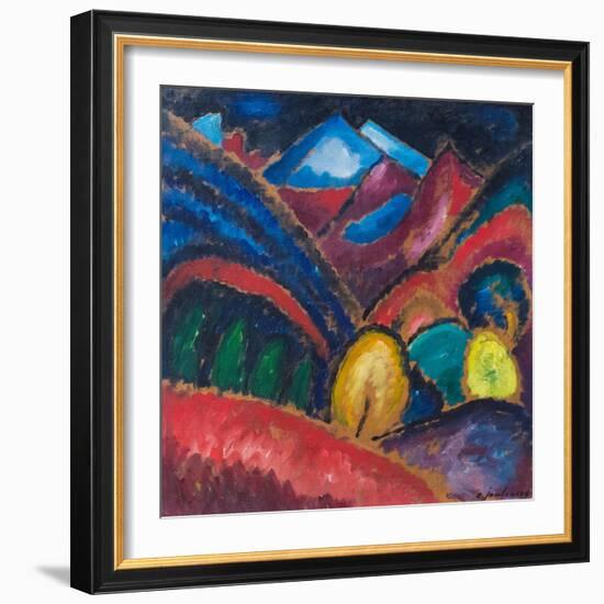 Murnau, 1910 (Oil on Card)-Alexej Von Jawlensky-Framed Giclee Print