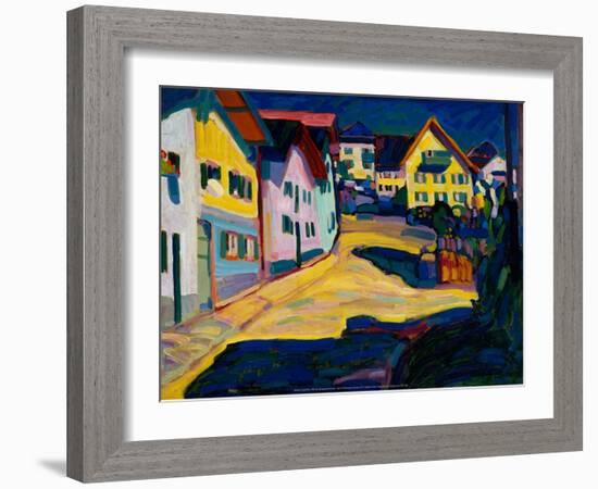 Murnau Burggrabenstrasse, 1908-Wassily Kandinsky-Framed Art Print