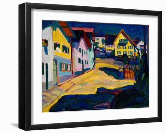 Murnau Burggrabenstrasse, 1908-Wassily Kandinsky-Framed Art Print