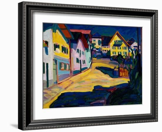 Murnau Burggrabenstrasse, 1908-Wassily Kandinsky-Framed Art Print