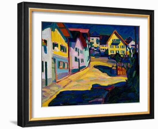 Murnau Burggrabenstrasse, 1908-Wassily Kandinsky-Framed Art Print