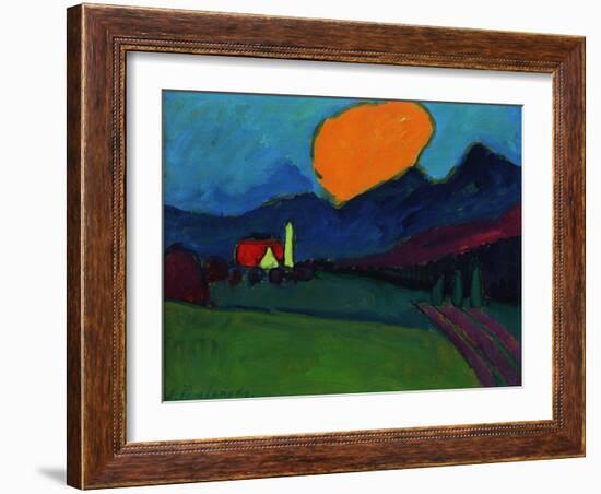 Murnau - Landscape Orange Cloud, c.1909-Alexej Von Jawlensky-Framed Giclee Print