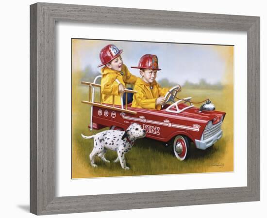 Murray Fire Truck-David Lindsley-Framed Giclee Print