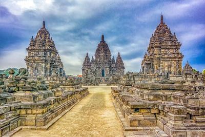 Candi Prambanan, Java, Indonesia. Some of the more than 500 temples of ...