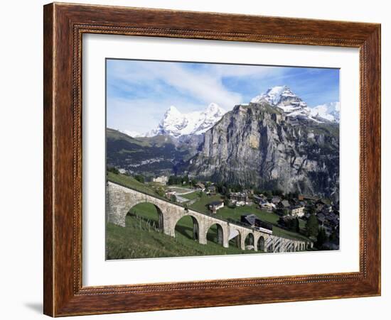 Murren, Eiger, Monch and Jungfrau, Bernese Oberland, Switzerland-Hans Peter Merten-Framed Photographic Print