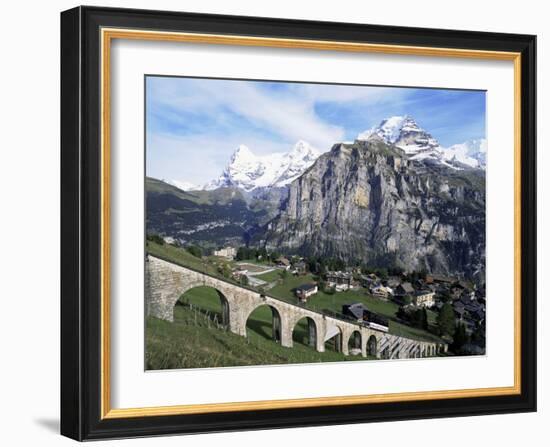 Murren, Eiger, Monch and Jungfrau, Bernese Oberland, Switzerland-Hans Peter Merten-Framed Photographic Print