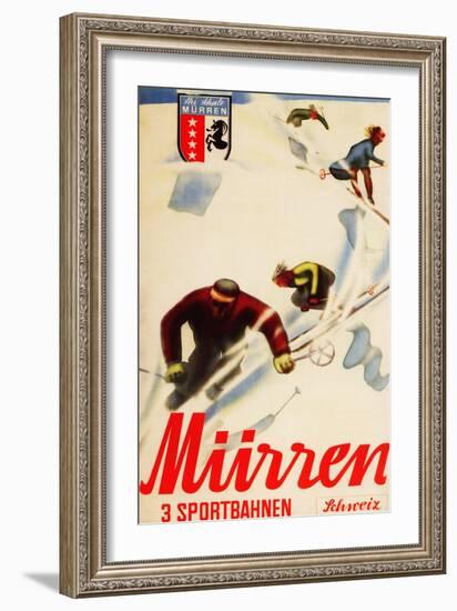 Murren, Switzerland - Inferno Races Promotional Poster-Lantern Press-Framed Art Print