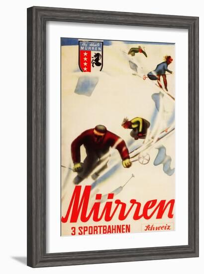 Murren, Switzerland - Inferno Races Promotional Poster-Lantern Press-Framed Art Print