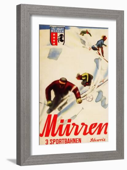 Murren, Switzerland - Inferno Races Promotional Poster-Lantern Press-Framed Art Print