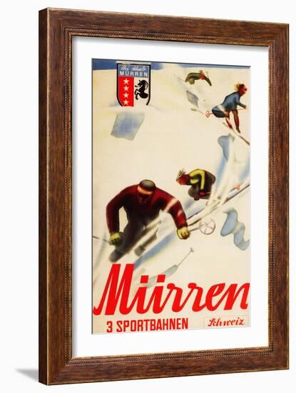 Murren, Switzerland - Inferno Races Promotional Poster-Lantern Press-Framed Art Print