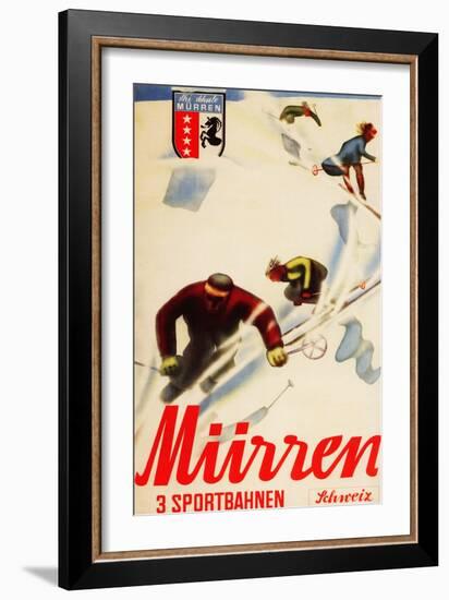 Murren, Switzerland - Inferno Races Promotional Poster-Lantern Press-Framed Art Print