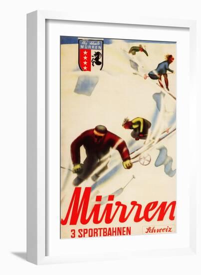 Murren, Switzerland - Inferno Races Promotional Poster-Lantern Press-Framed Art Print