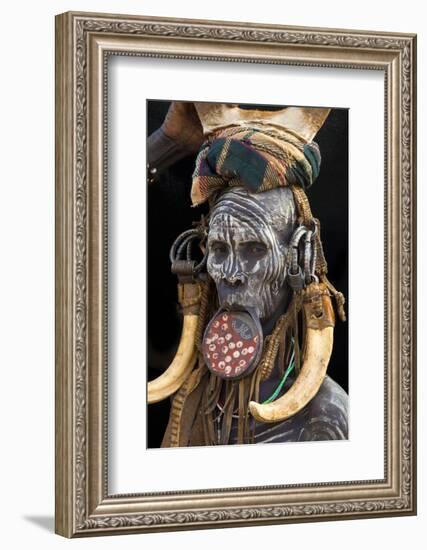 Mursi Tribe Woman, Omo River Valley, Ethiopia-Jaynes Gallery-Framed Photographic Print