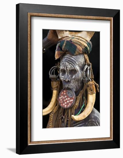 Mursi Tribe Woman, Omo River Valley, Ethiopia-Jaynes Gallery-Framed Photographic Print